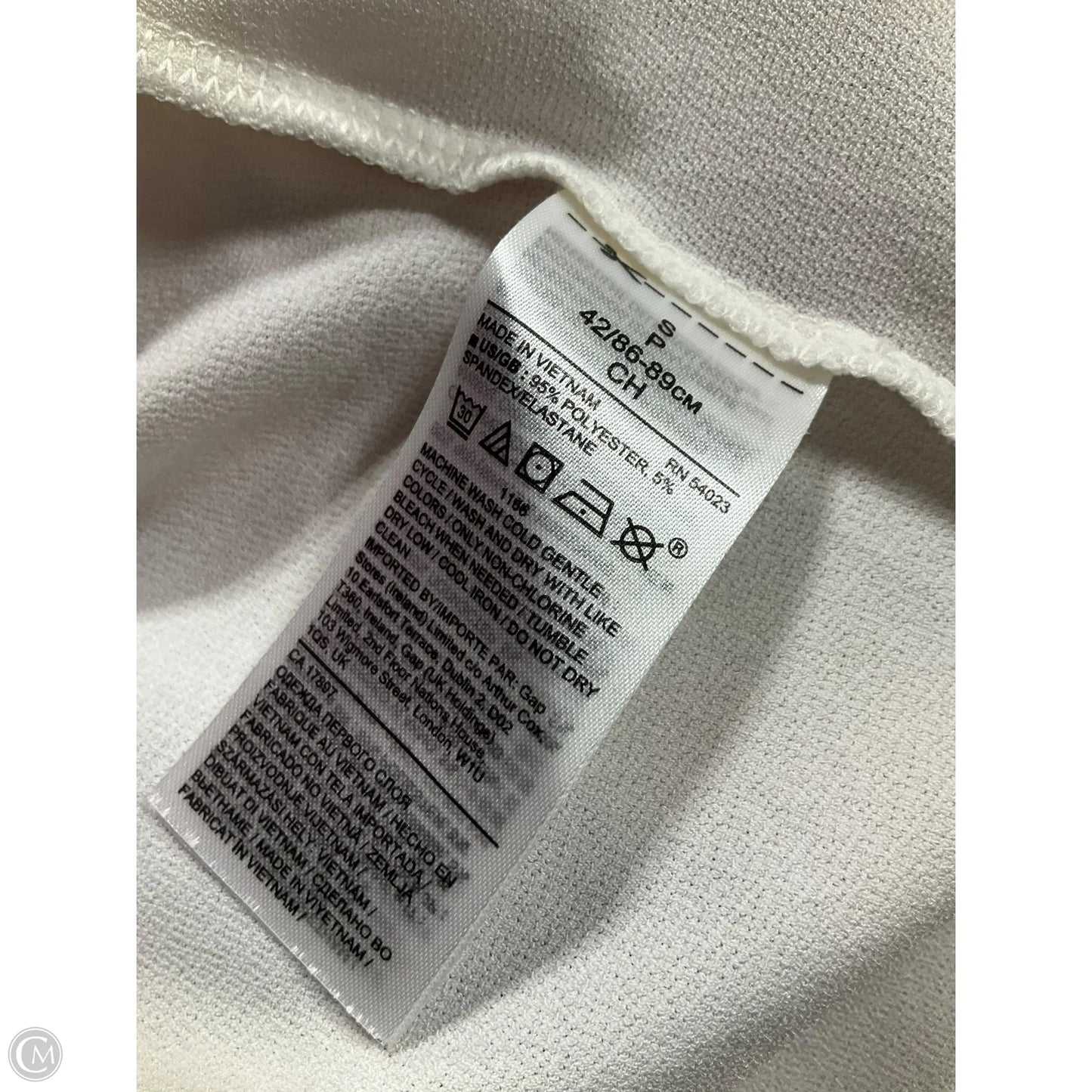 Top Short Sleeve By Banana Republic In Cream, Size: S