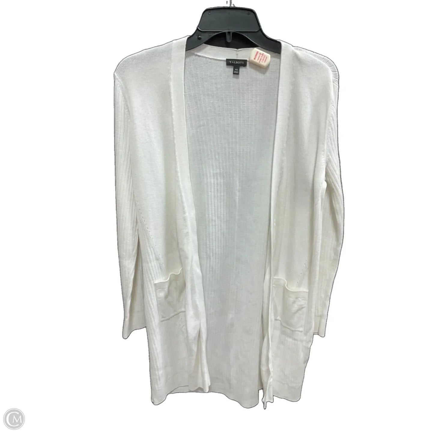 Sweater Cardigan By Talbots In Cream, Size: Xs