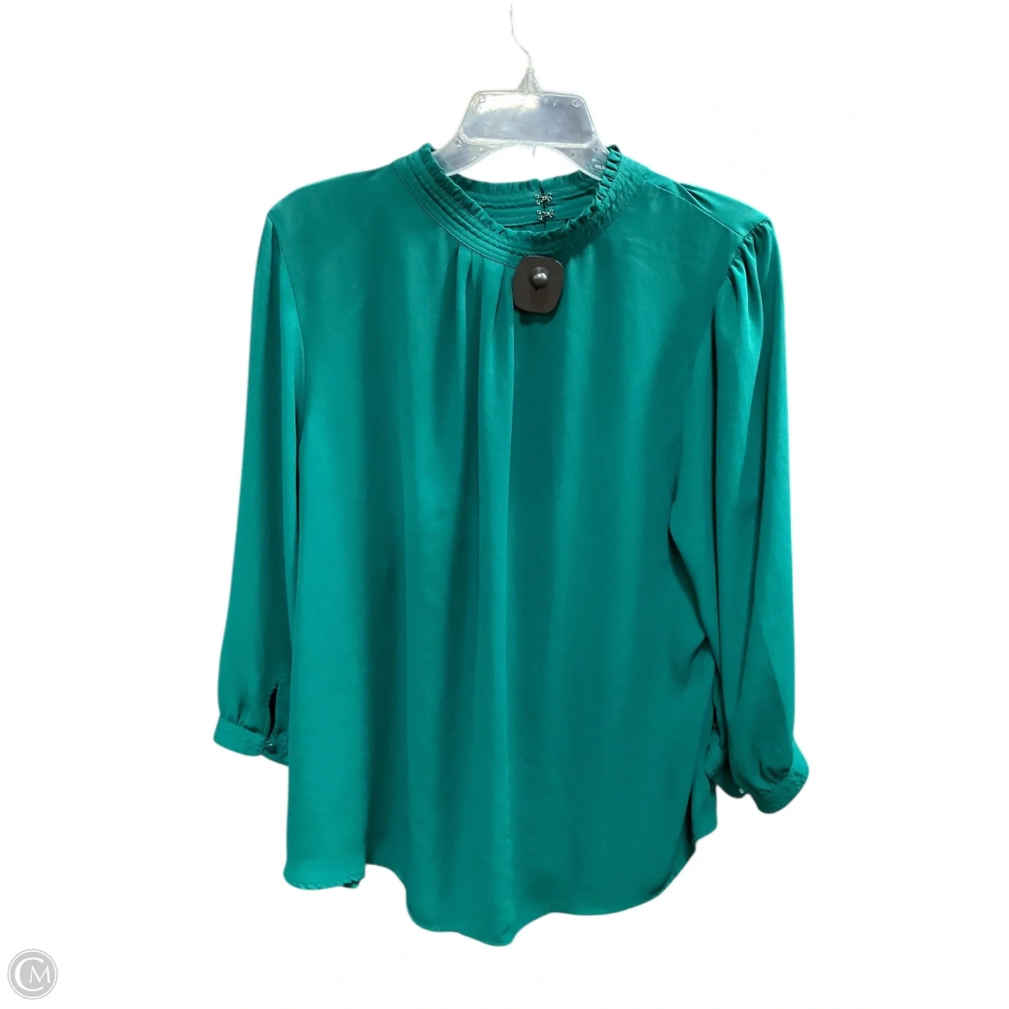 Top Long Sleeve By Worthington In Green, Size: 2x