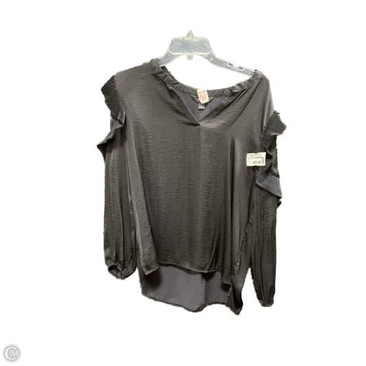 Top Long Sleeve By Simply Vera In Black, Size: L