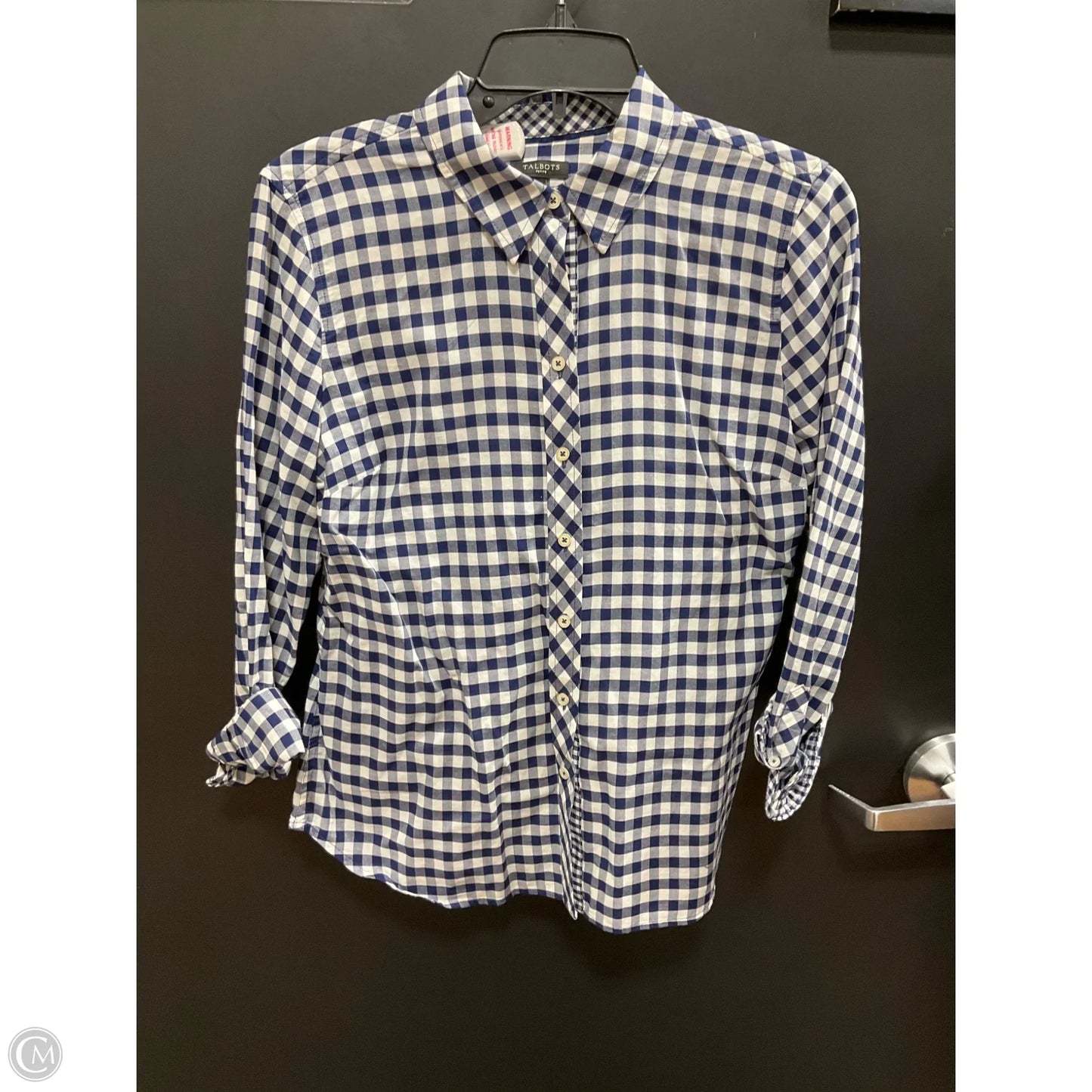 Blouse Long Sleeve By Talbots In Blue, Size: M