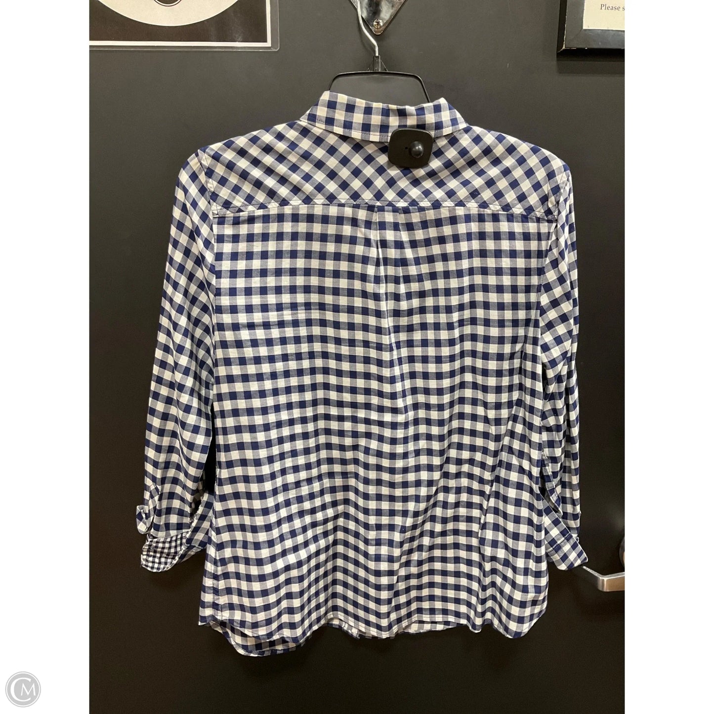Blouse Long Sleeve By Talbots In Blue, Size: M