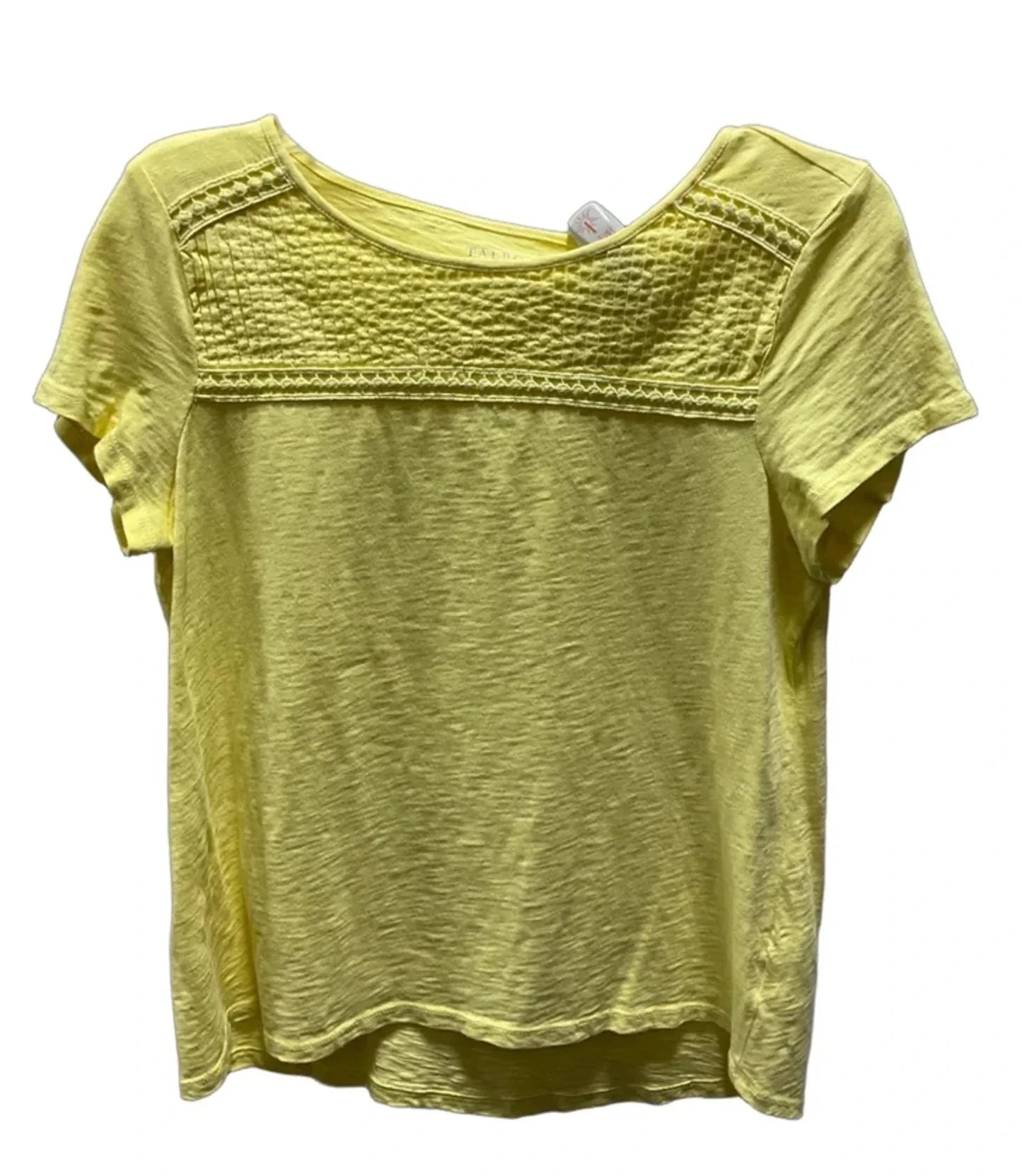 Top Short Sleeve By Talbots In Yellow, Size: S
