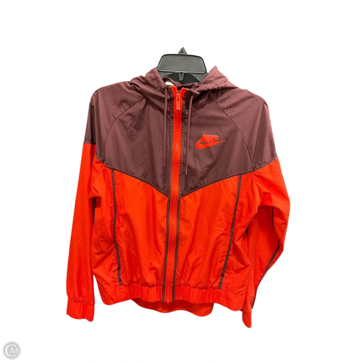 Athletic Jacket By Nike Apparel In Orange & Purple, Size: M