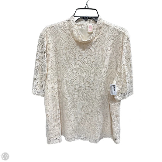 Top Short Sleeve By Chicos In Beige, Size: Xxl