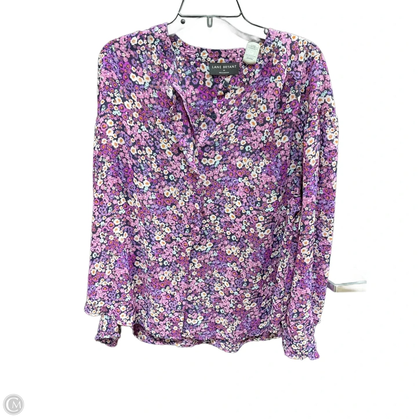 Top Long Sleeve By Lane Bryant In Floral Print, Size: 20