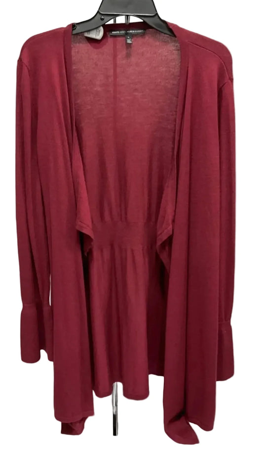 Sweater Cardigan By White House Black Market In Red, Size: L