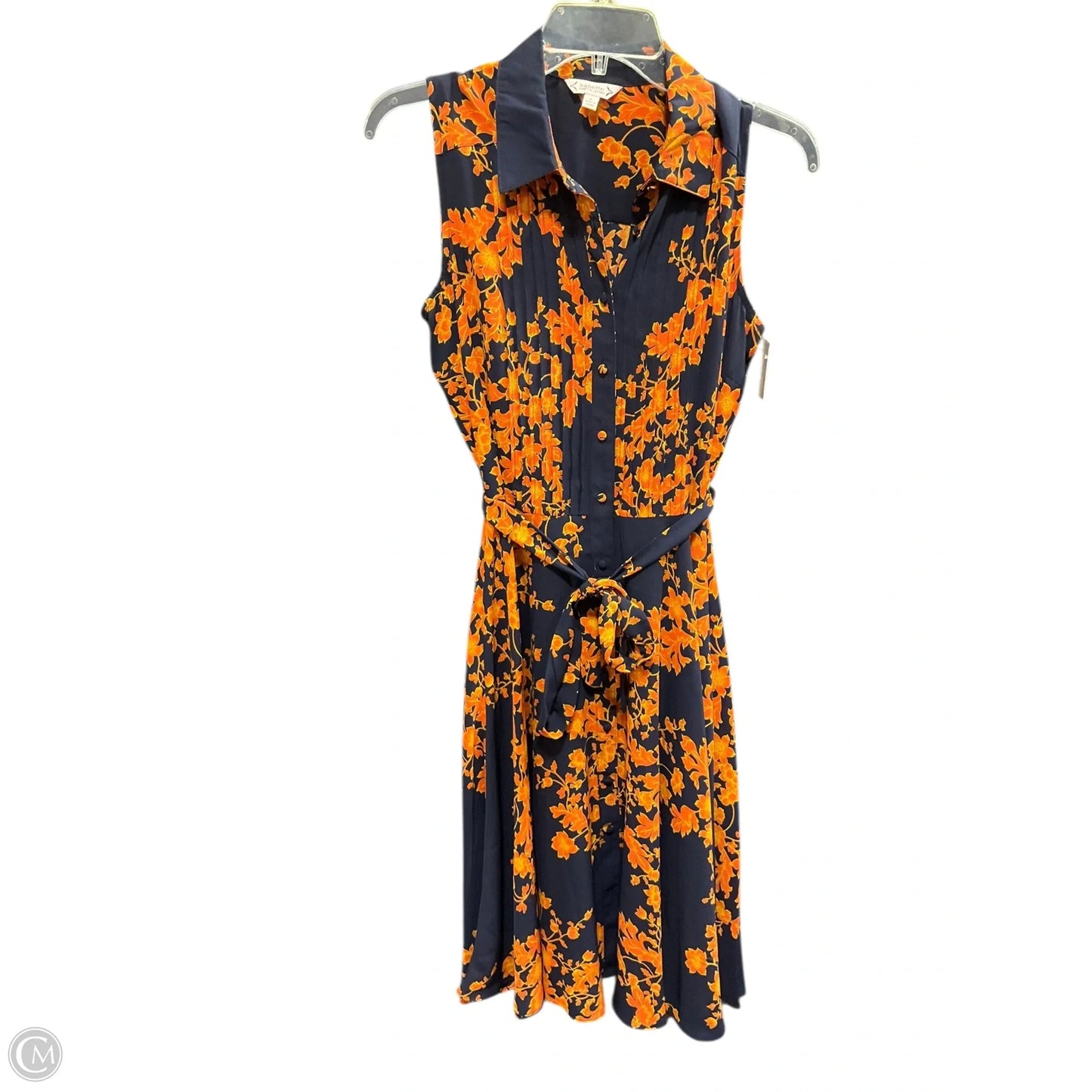 Dress Casual Midi By Nanette By Nanette Lepore In Blue & Orange, Size: 4