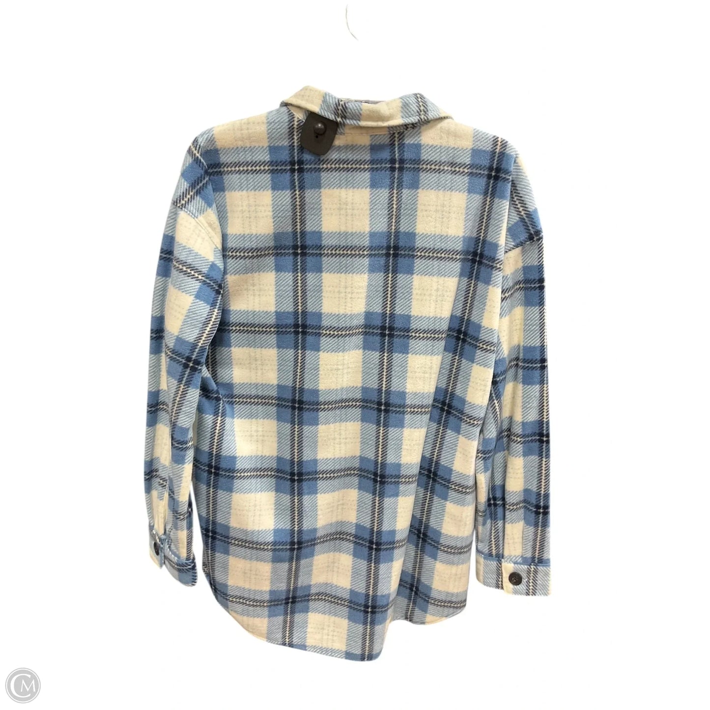 Jacket Shirt By Maurices In Blue & Cream, Size: M