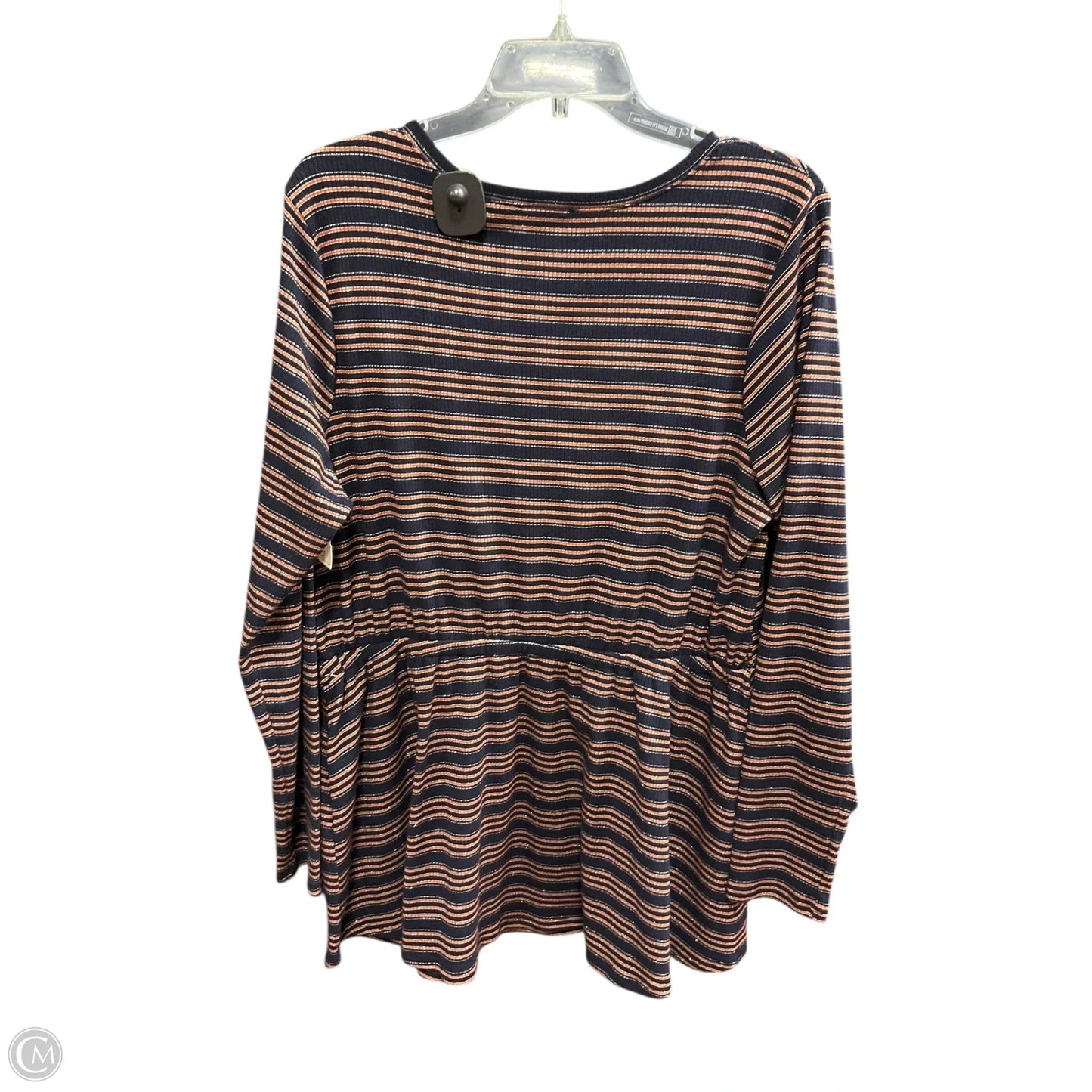 Top Long Sleeve By Lane Bryant In Striped Pattern, Size: 14