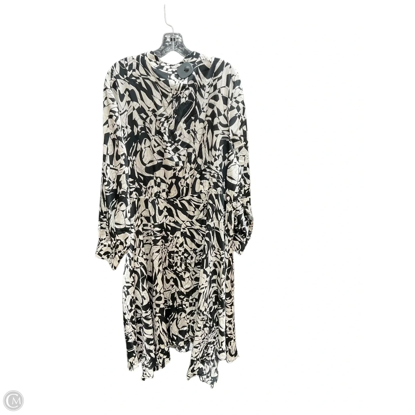 Dress Casual Midi By Future Collective In Black & White, Size: 3x