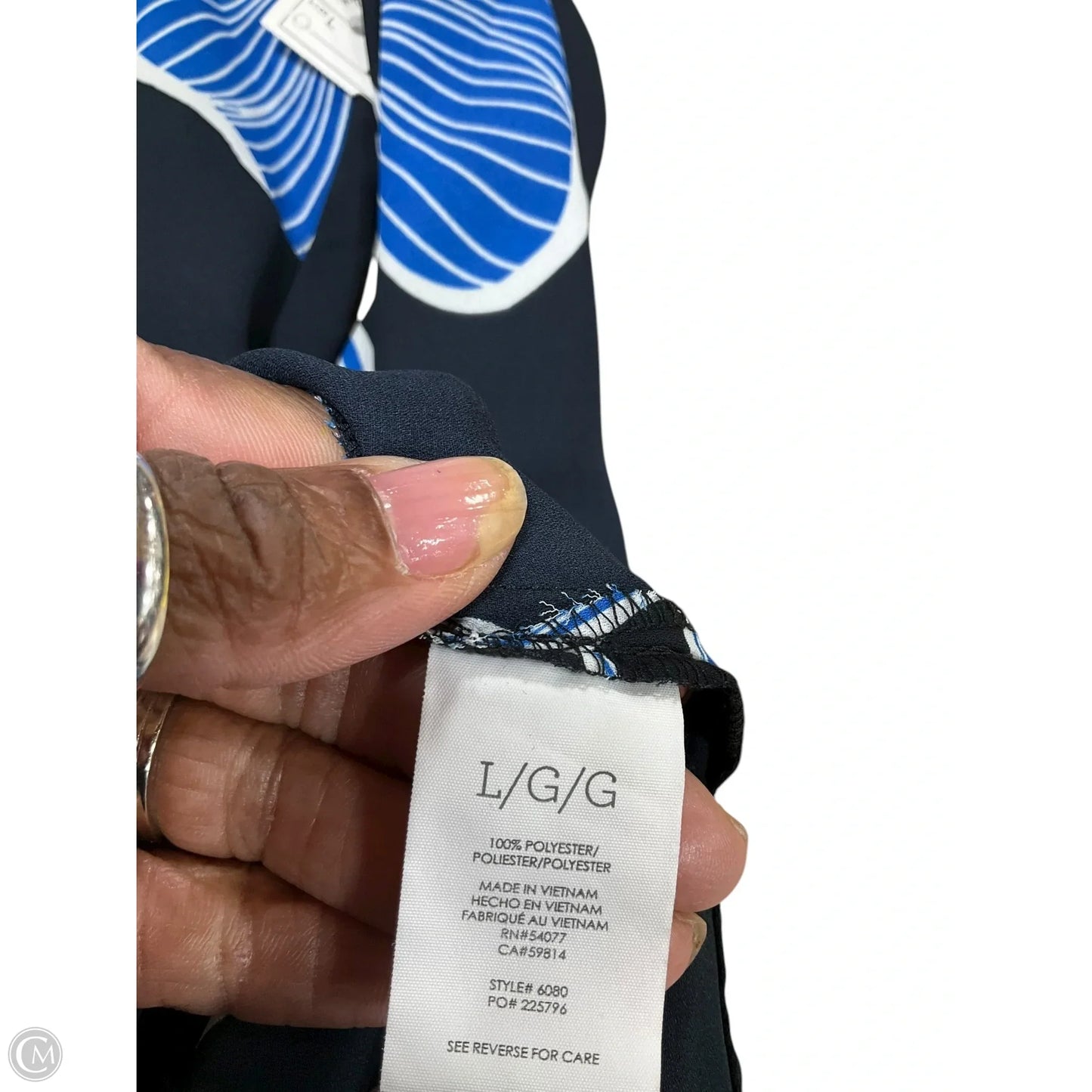 Blouse Long Sleeve By Cabi In Blue, Size: L