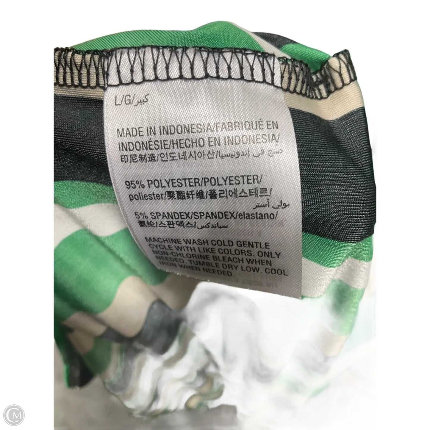 Dress Casual Midi By Inc In Green & Tan, Size: L