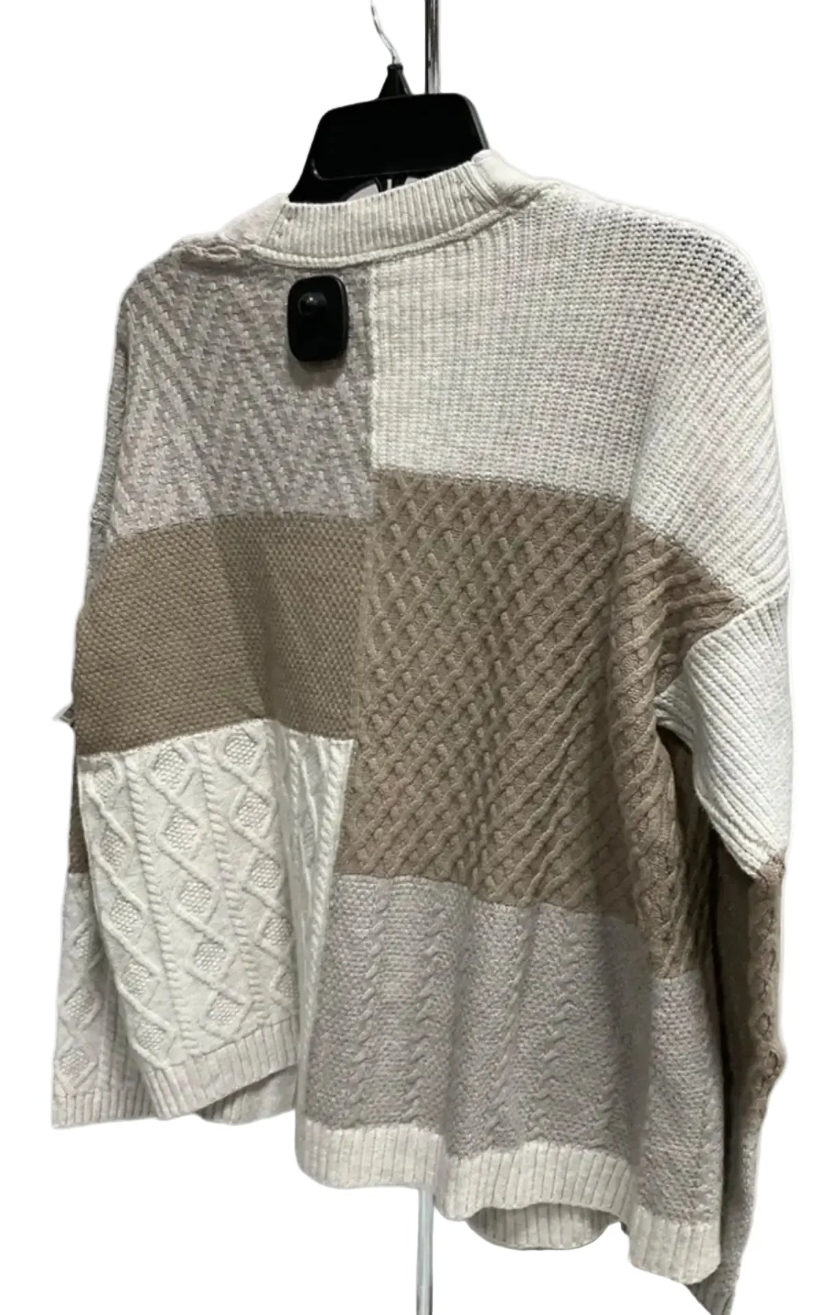 Sweater Cardigan By J. Jill In Tan & White, Size: S