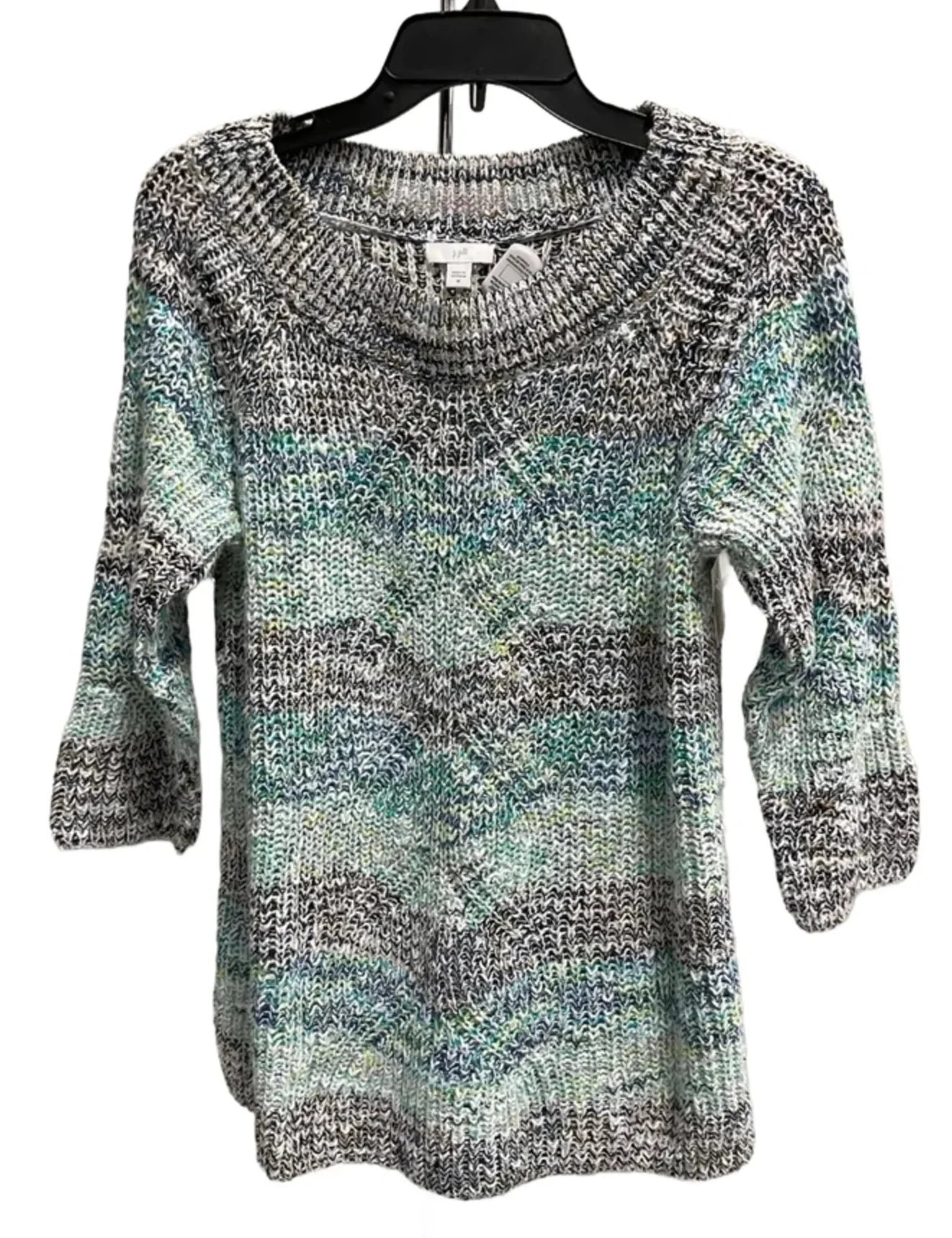 Sweater By J. Jill In Green & Tan, Size: M