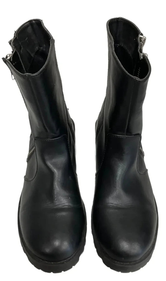 Boots Ankle Flats By Brash In Black, Size: 7