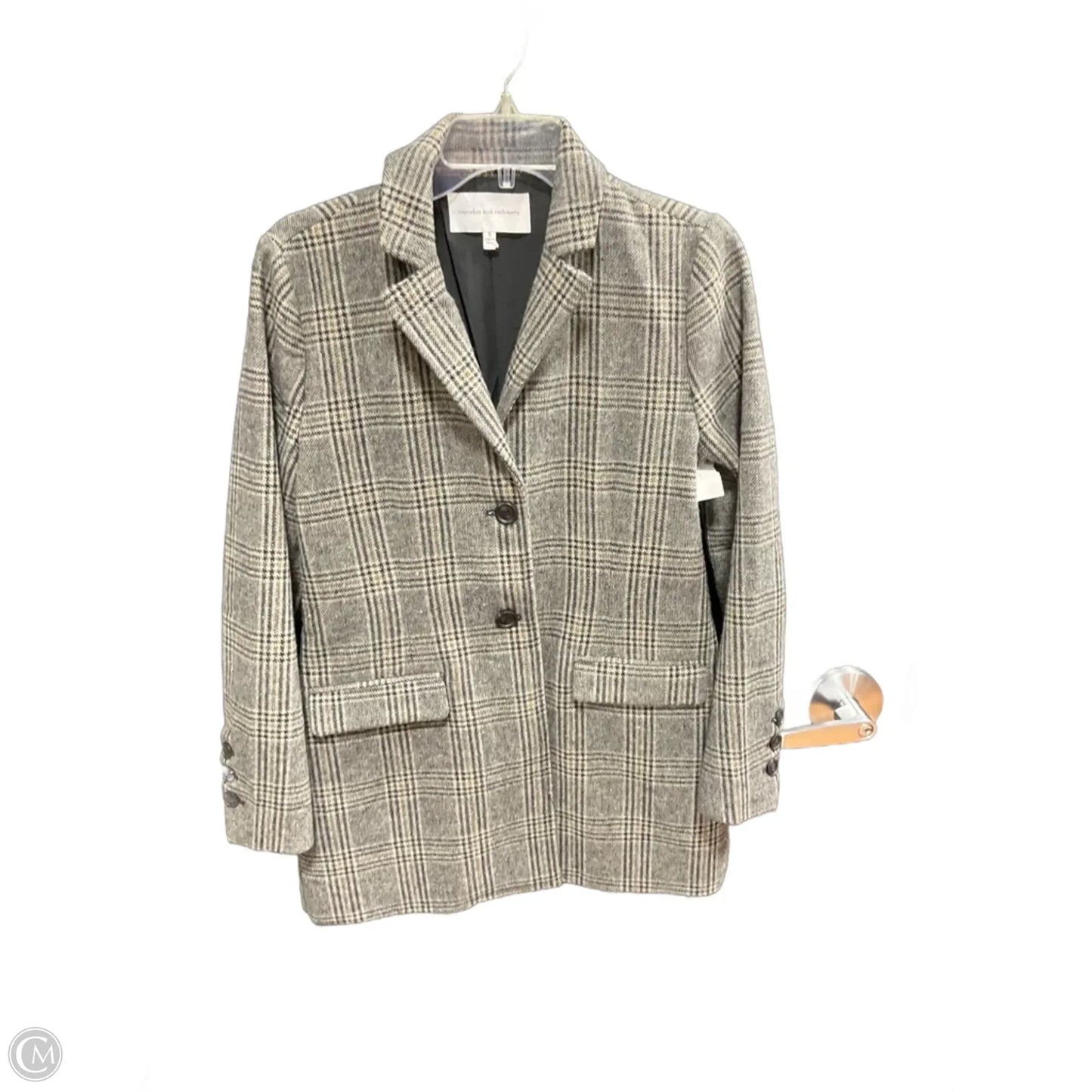 Coat Peacoat By Cupcakes And Cashmere In Black & Gold, Size: S