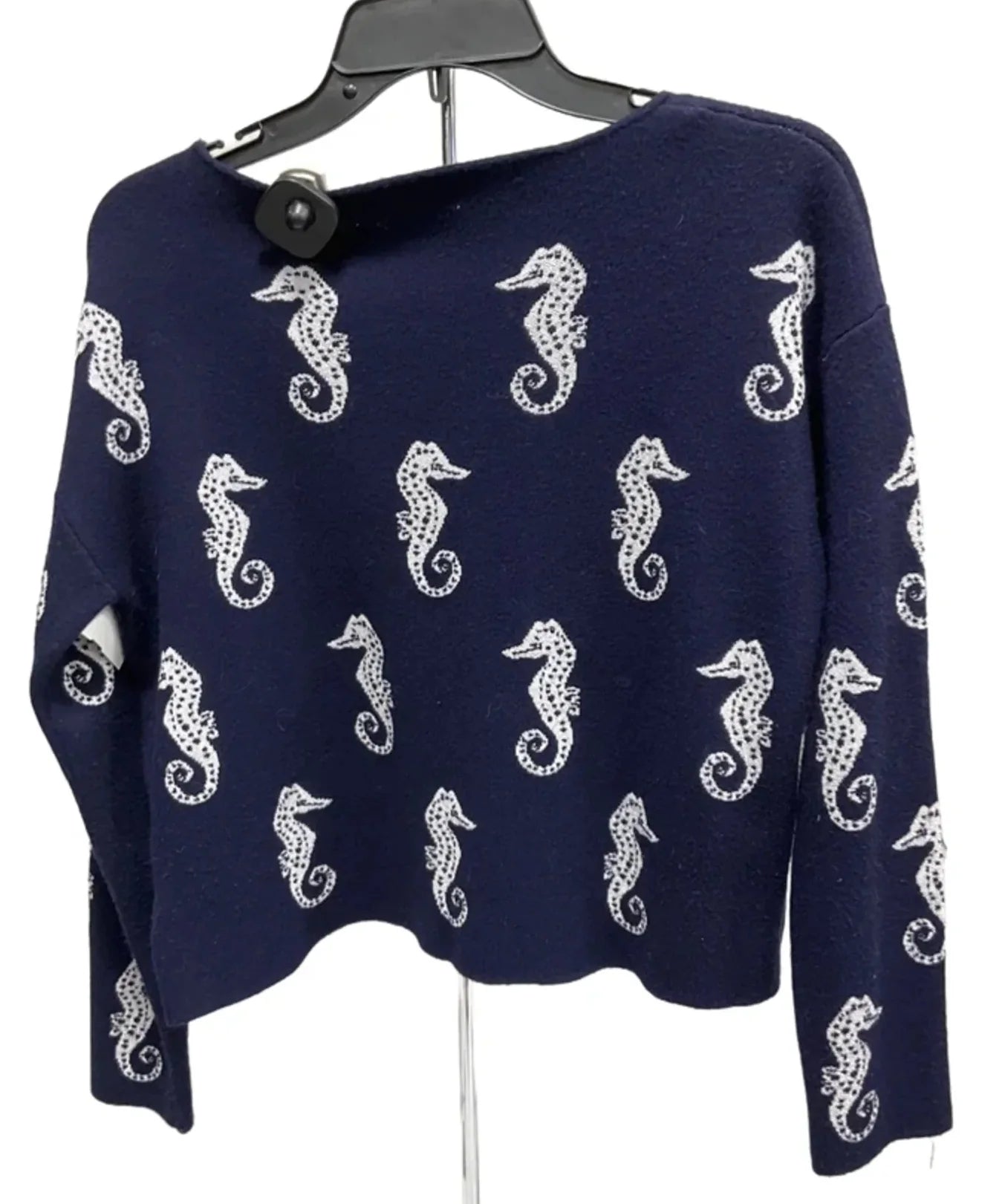 Sweater By Philosophy In Blue & White, Size: L