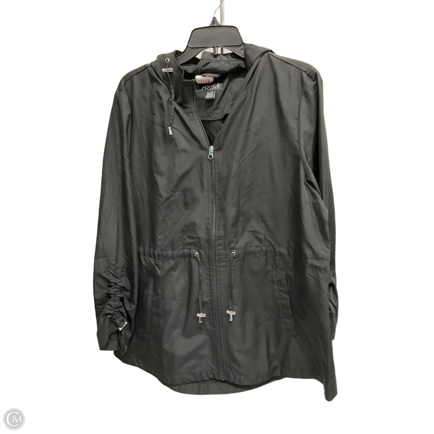 Jacket Windbreaker By Jones New York In Black, Size: Xl
