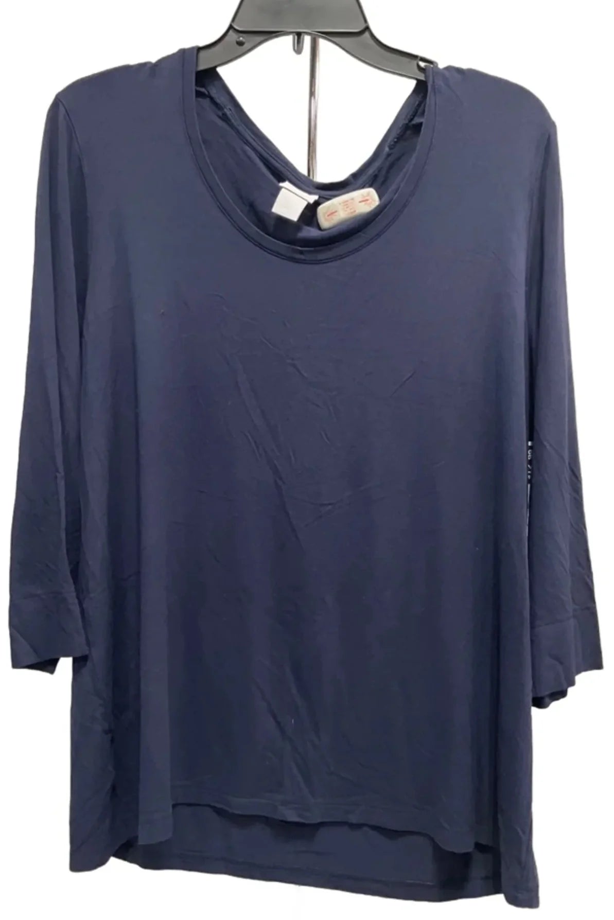 Top 3/4 Sleeve Basic By Chicos In Blue, Size: Xl