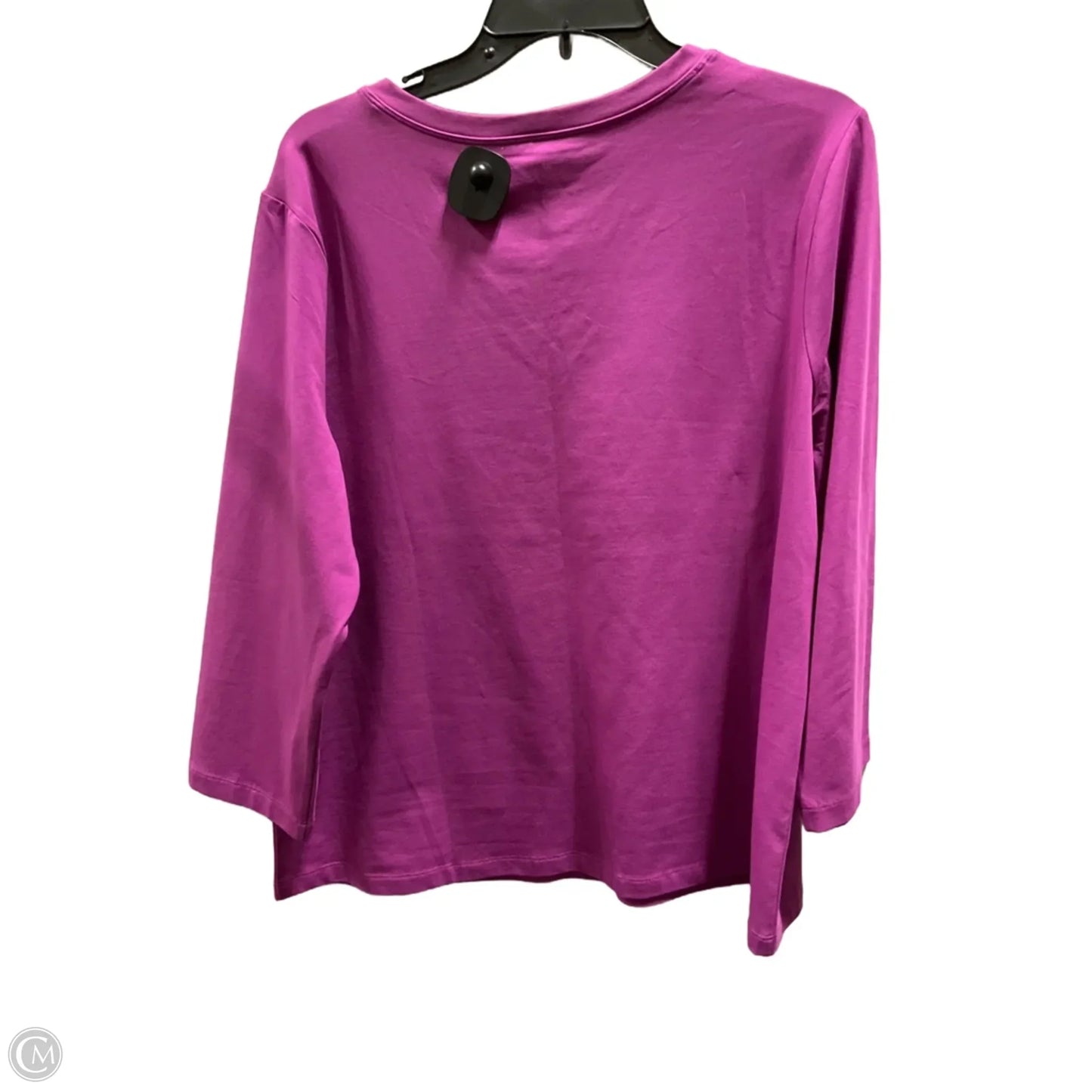 Top 3/4 Sleeve Basic By Chicos In Purple, Size: Xl
