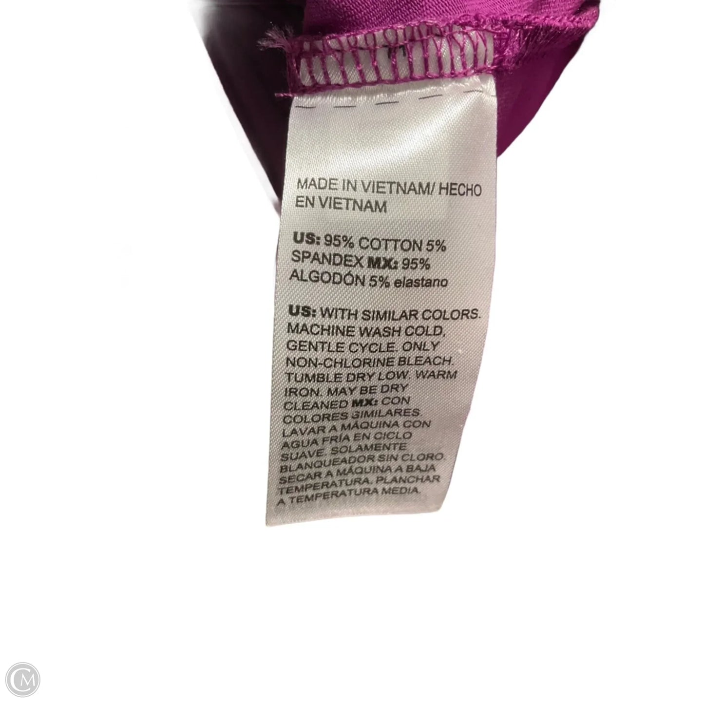 Top 3/4 Sleeve Basic By Chicos In Purple, Size: Xl