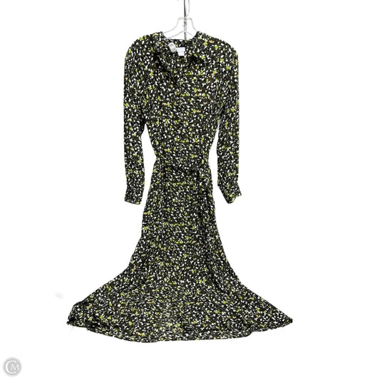 Dress Casual Midi By Chicos In Black & Green, Size: 12