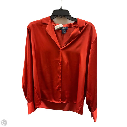 Blouse Long Sleeve By Rachel Zoe In Orange, Size: M