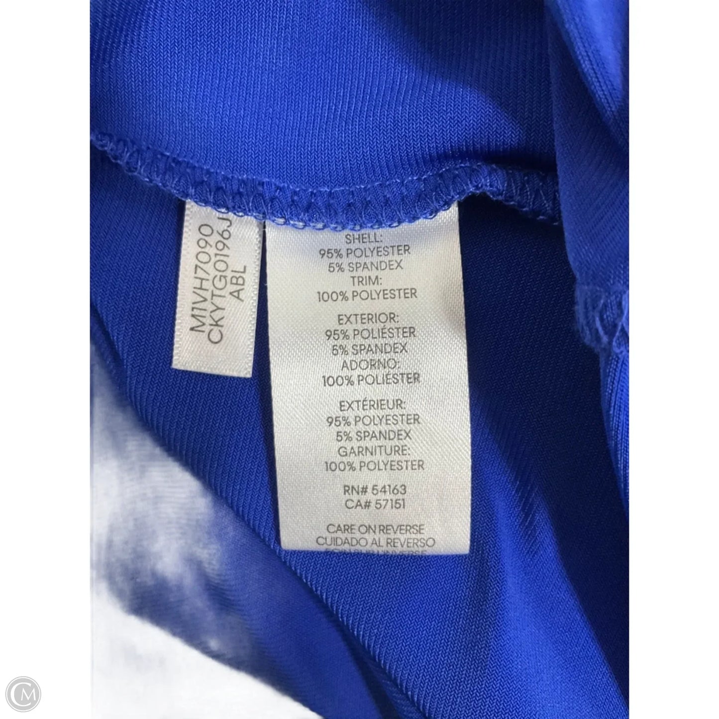 Top Long Sleeve By Calvin Klein In Blue, Size: Xl