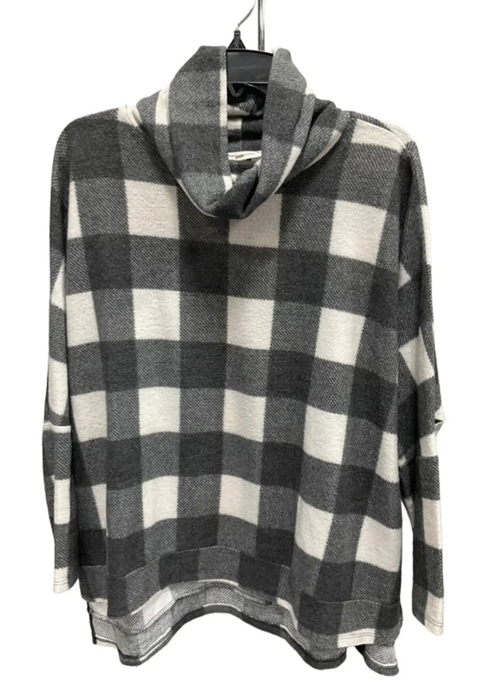 Top Long Sleeve By Sweet Lovely In Grey & White, Size: S