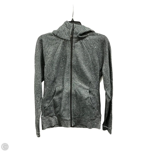 Athletic Jacket By Lululemon In Black & Grey, Size: 8