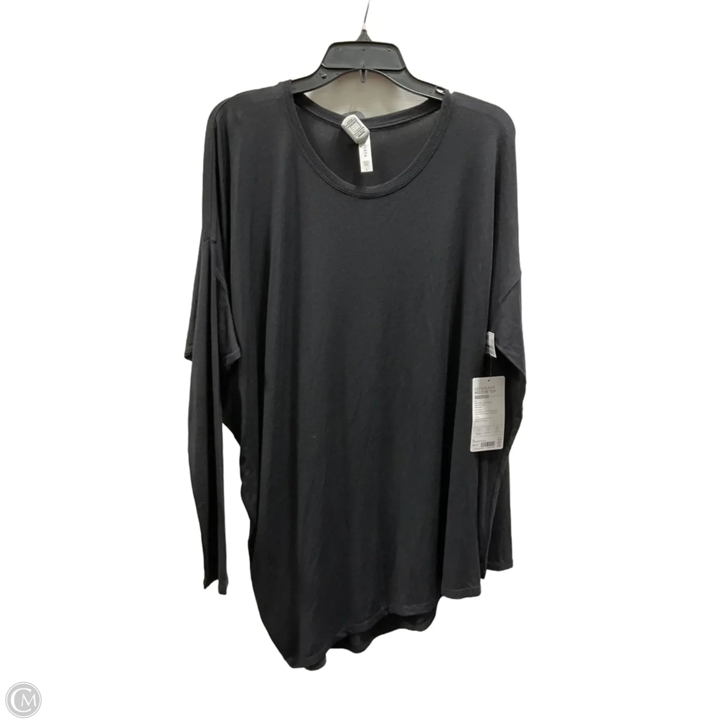 Athletic Top Long Sleeve Crewneck By Athleta In Black, Size: L