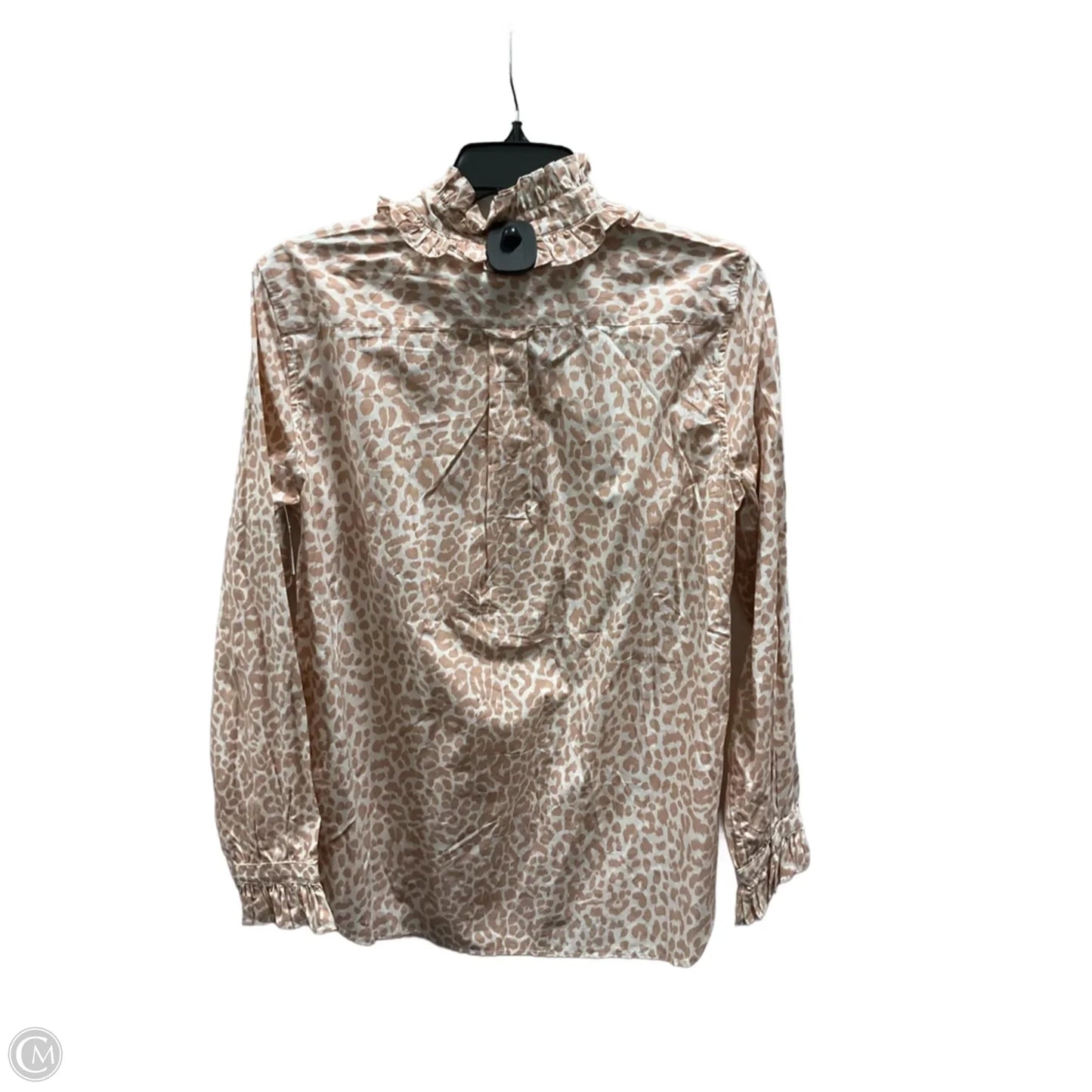 Top Long Sleeve By J. Crew In Leopard Print, Size: 10