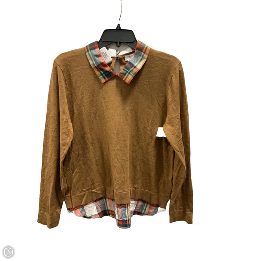 Top Long Sleeve By J. Crew In Tan, Size: L