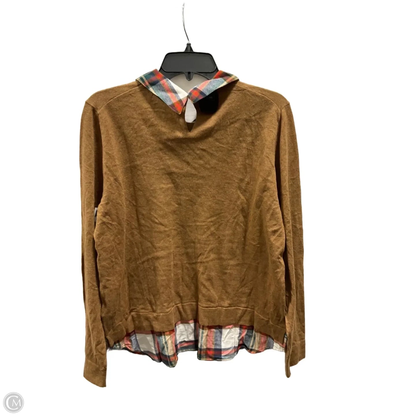 Top Long Sleeve By J. Crew In Tan, Size: L