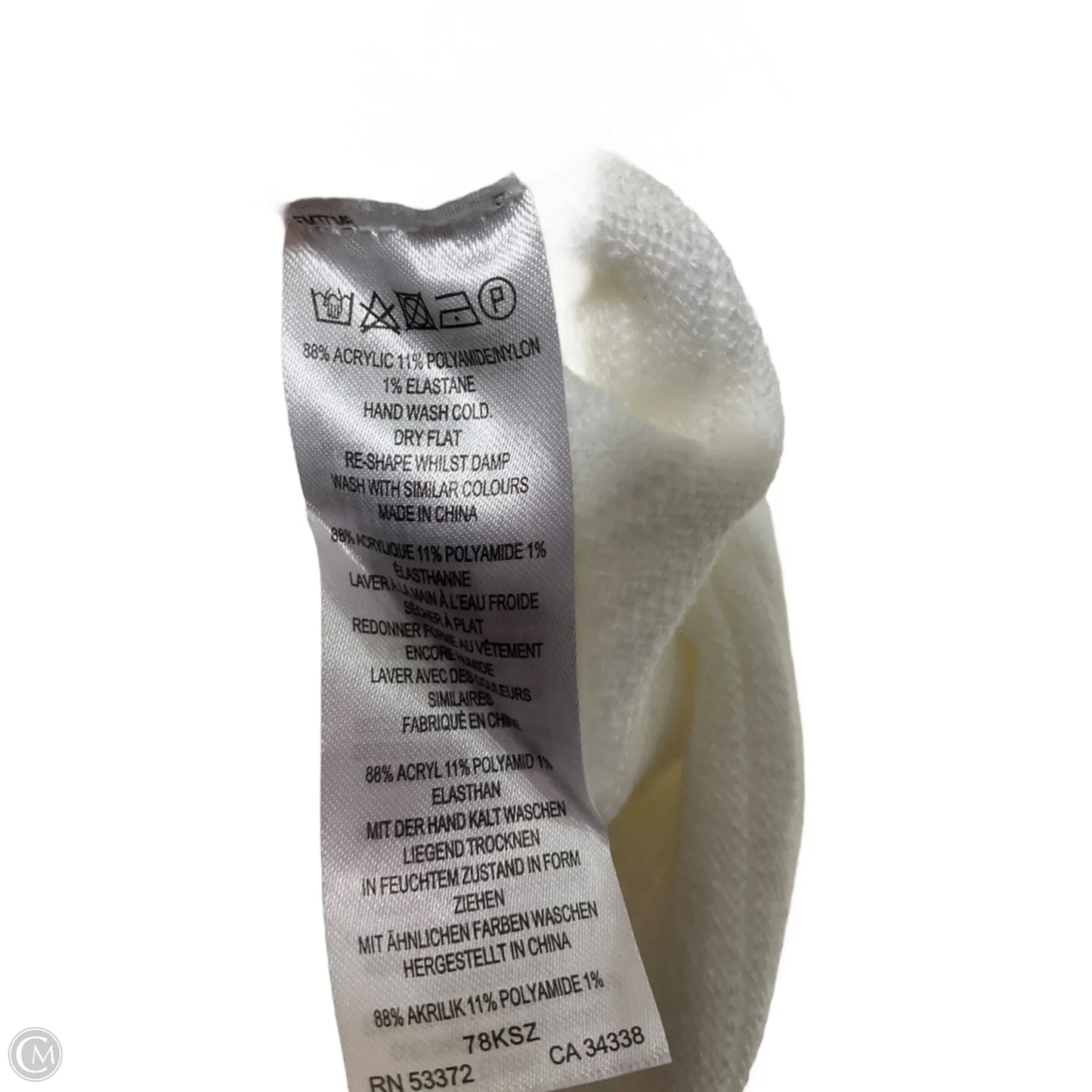 Top Long Sleeve By French Connection In Cream, Size: M