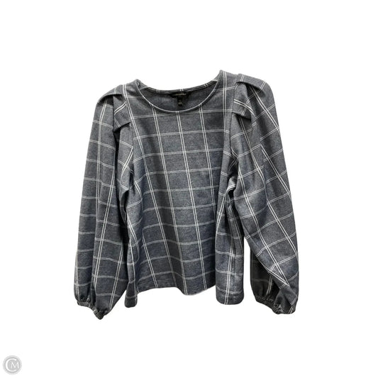 Top Long Sleeve By Banana Republic In Blue & White, Size: Xs