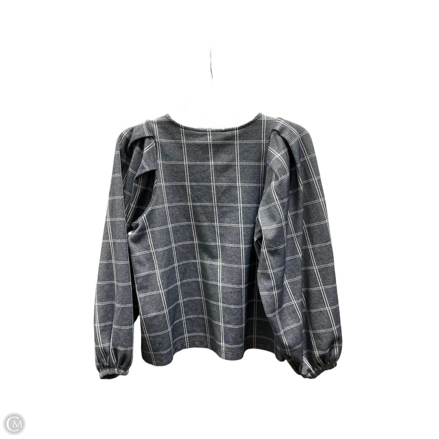 Top Long Sleeve By Banana Republic In Blue & White, Size: Xs