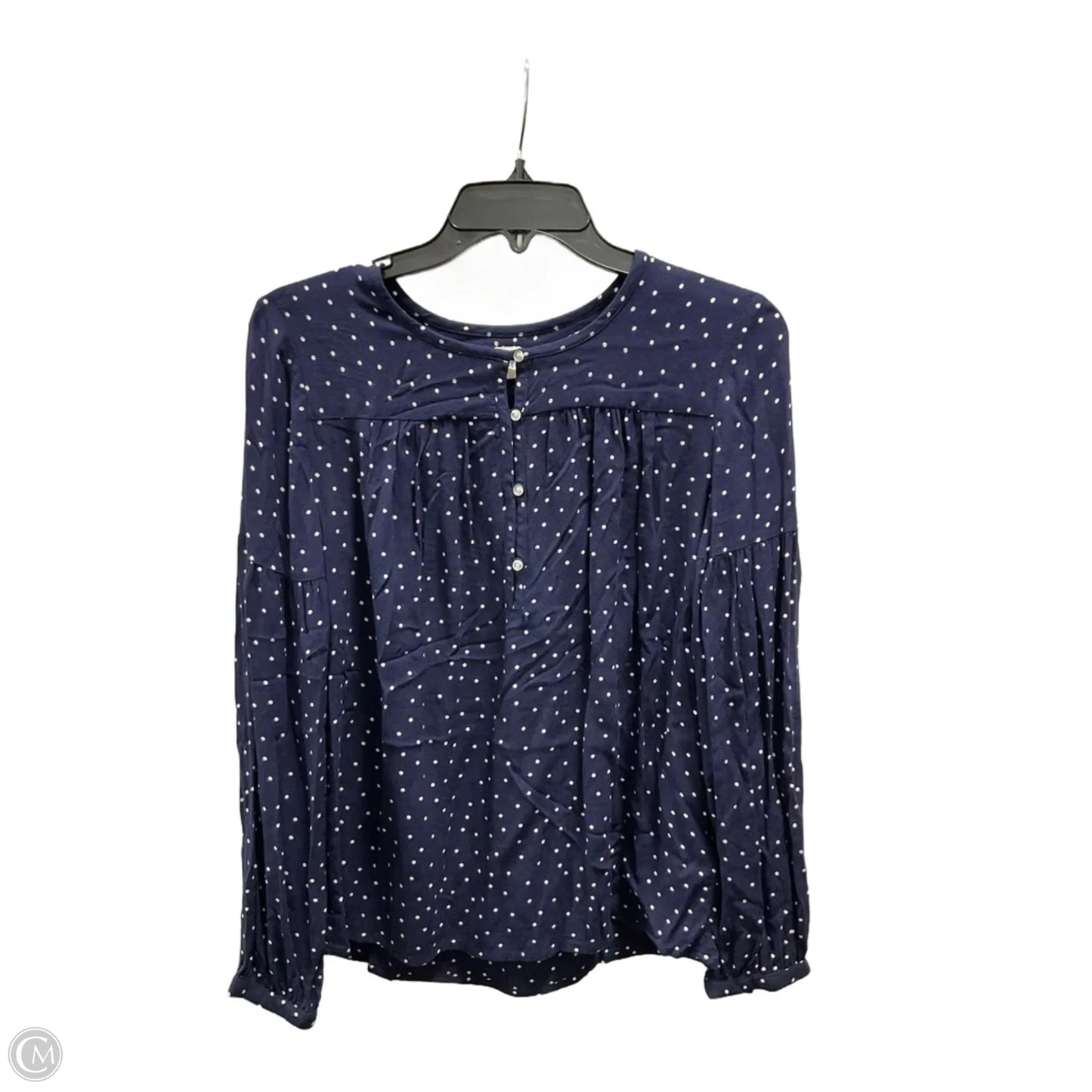 Top Long Sleeve By Gap In Polkadot Pattern, Size: Xs