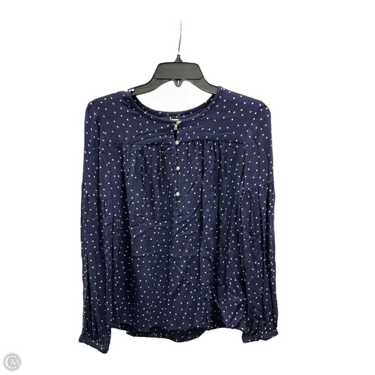 Top Long Sleeve By Gap In Polkadot Pattern, Size: Xs