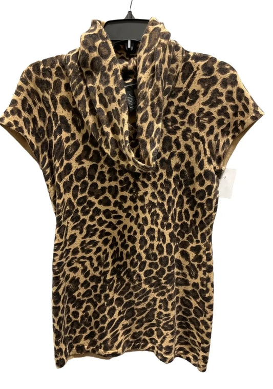 Sweater Short Sleeve By Inc In Leopard Print, Size: S