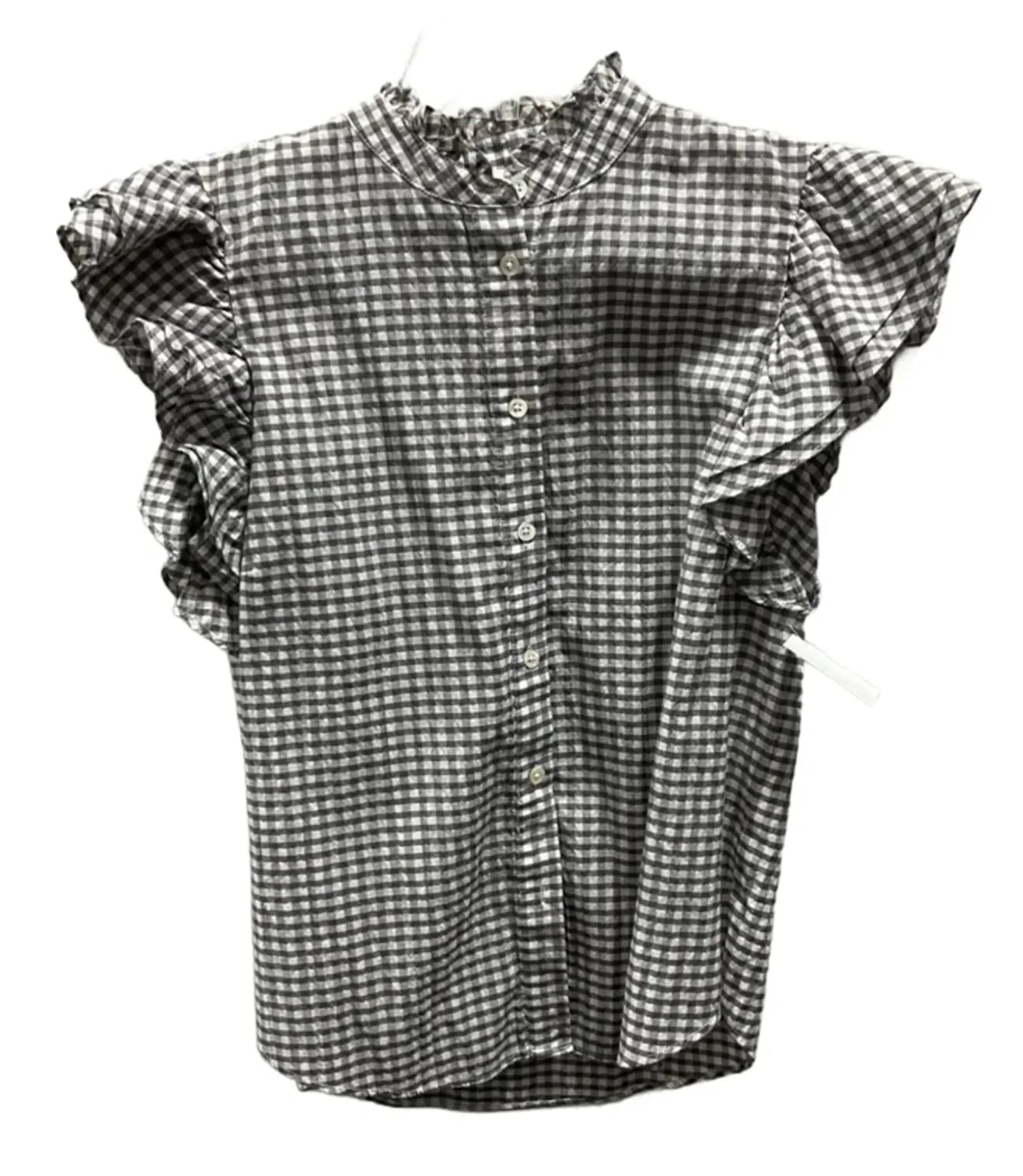 Top Short Sleeve By Industry In Grey & White, Size: M