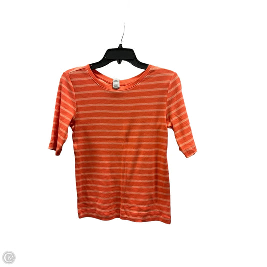 Top Short Sleeve By Loft In Orange, Size: M