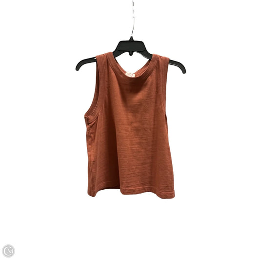 Top Sleeveless By Loft In Orange, Size: M
