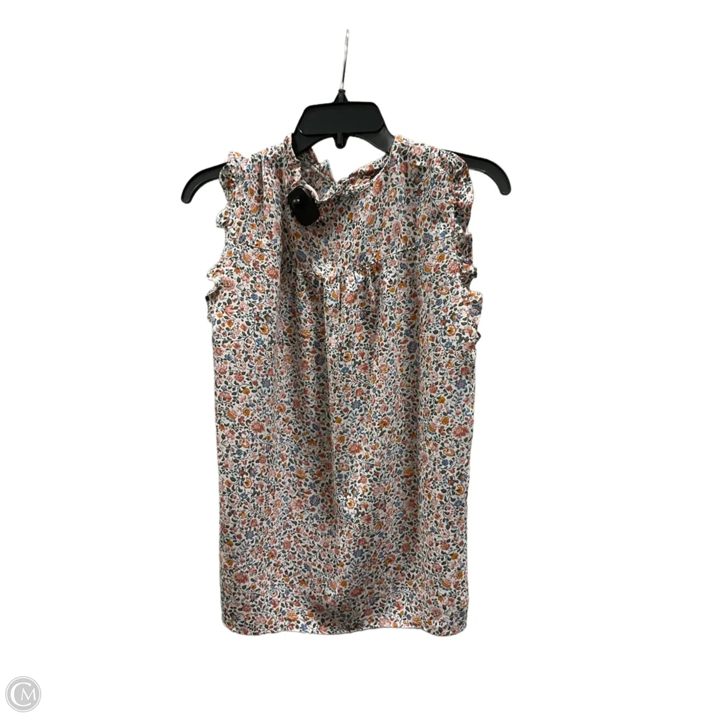 Top Sleeveless By Loft In Floral Print, Size: M