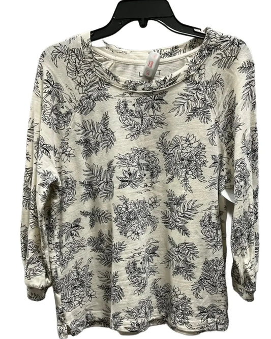 Top Long Sleeve By Loft In Cream, Size: M