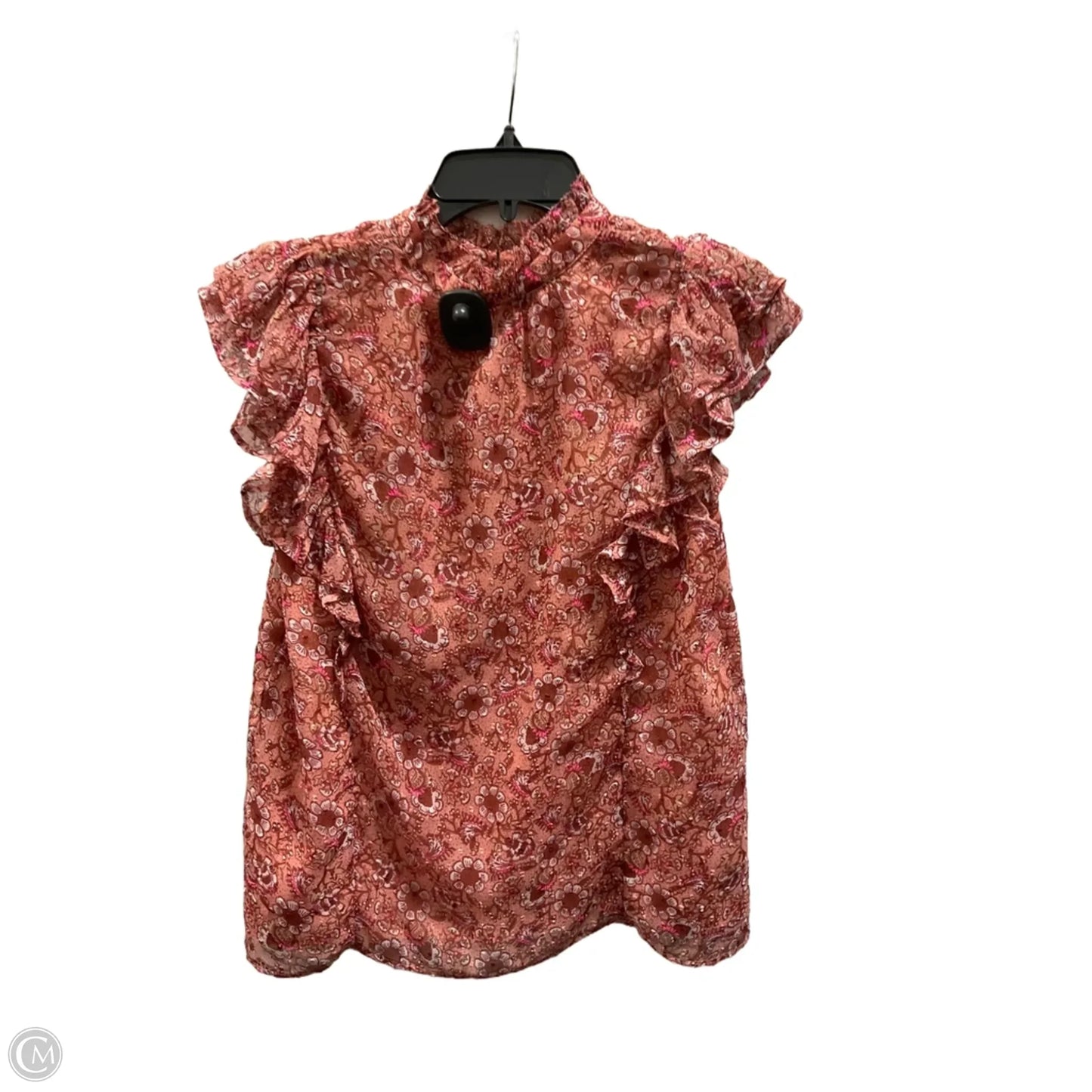 Top Short Sleeve By Loft In Peach, Size: M