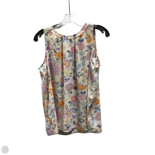 Top Sleeveless By Loft In Pink & Purple, Size: M