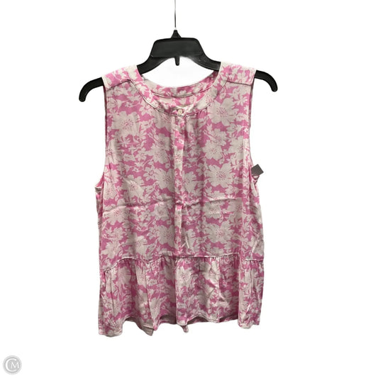 Top Sleeveless By Loft In Pink, Size: M