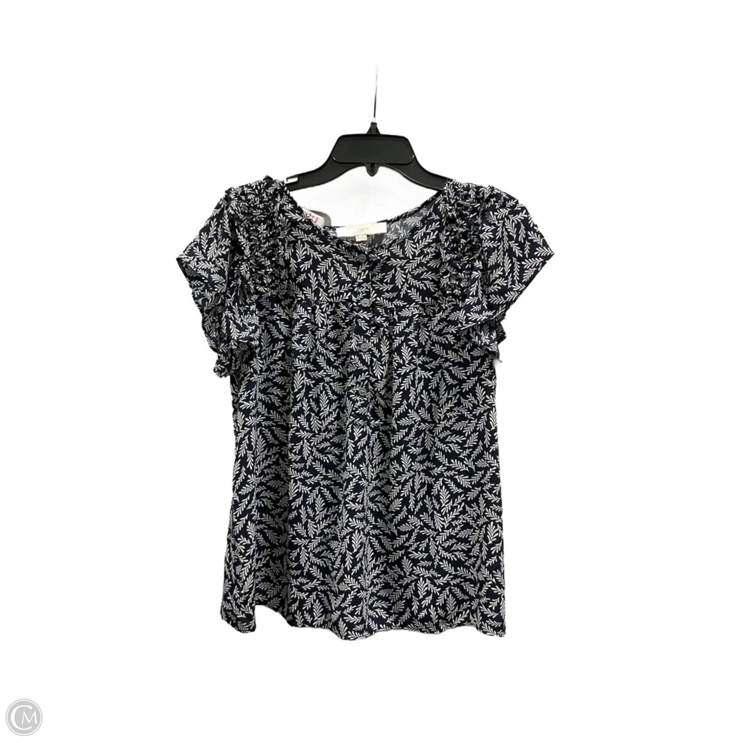 Top Short Sleeve By Loft In Blue, Size: M